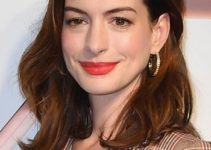 Anne Hathaway – Shoulder Length Curled Hairstyle – Hudson Yards Preview Celebration