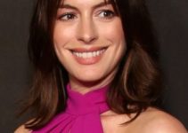 Anne Hathaway – Shoulder Length Curled Hairstyle – “Sea Wall / A Life” Broadway Opening Night