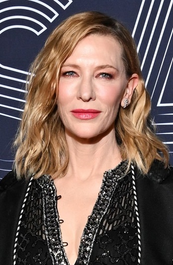 Cate Blanchett's Shoulder Length Undone Curls Hairstyle - 20220225