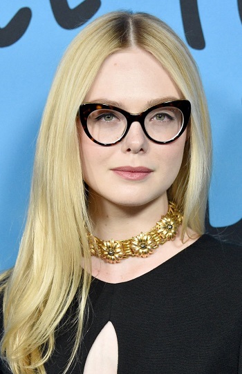 Elle Fanning's Long Straight Hairstyle/Glasses - 20200224