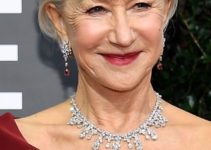 Helen Mirren – Short Layered Hairstyle/Side Sweeping Bangs – 77th Annual Golden Globe Awards