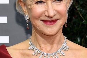 Helen Mirren – Short Layered Hairstyle/Side Sweeping Bangs – 77th Annual Golden Globe Awards