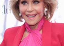 Jane Fonda – Medium Length Layered Hairstyle/Wispy Bangs – “Book Club” Los Angeles Premiere