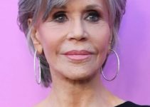Jane Fonda – Short Layered Haircut/Side Sweeping Bangs (2022) – Netflix’s “Grace And Frankie” Los Angeles Special FYC Event