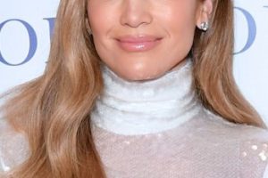 Jennifer Lopez – Long Curled Hairstyle – 33rd Annual Great Sports Legends Dinner