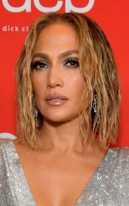 Jennifer Lopez's Shoulder Length Curly Wet Look Hairstyle - 20201122