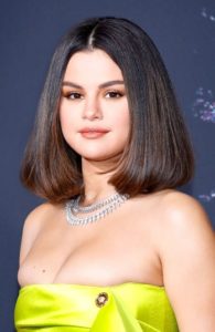 Selena Gomez's Shoulder Length Straight Hairstyle - 20191124