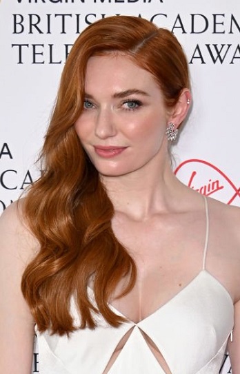 Eleanor Tomlinson's Long Curled Hairstyle 20220508