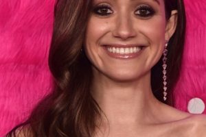 Emmy Rossum’s Long Curled Hairstyle – “Angelyne” Premiere Event