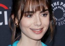 Lily Collins – Intricate Updo/Wispy Bangs (2022) – 39th Annual PaleyFest