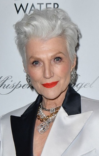 Maye Musk's Short Gray Layered Haircut - The Daily Front Row's 20th  Anniversary New York Fashion Week Party ~ Sophisticated Allure