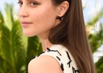 Alicia Vikander – Long Straight Hairstyle/Double Ear Tuck (2022) – 75th annual Cannes Film Festival