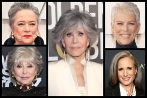 Classy Celebrity Hairstyles for Women with Gray Hair *****