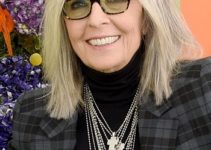 Diane Keaton’s Shoulder Length Straight Gray Hairstyle – Netflix’s “Green Eggs And Ham” Premiere