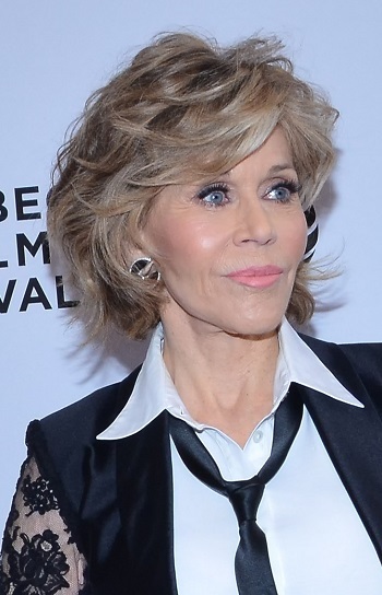 Jane Fonda's Medium Length Curled Hairstyles - 20160414