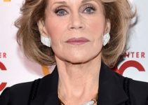 Jane Fonda – Medium Length Curled Hairstyle – 2017 Women’s Media Awards