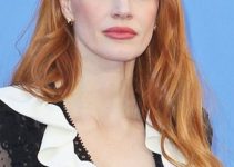 Jessica Chastain’s Long Curled Hairstyle – 2022  UK launch of Paramount+