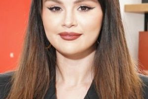 Selena Gomez – Long Straight Hairstyle – Rare Beauty Product Launch