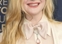 Elle Fanning – Long Beach Waves Hairstyle – 28th Annual Screen Actors Guild Awards