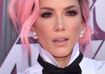 Halsey – Cotton Candy Pink Loose Updo – 2019 iHeart Radio Music Awards