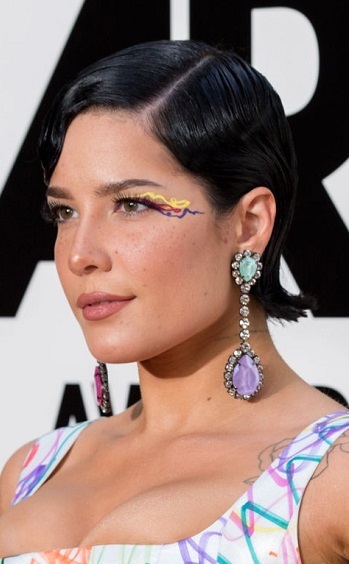 Halsey's Short Slicked Back Hairstyle - [Hairstylist: Marty Harper] - 20191127