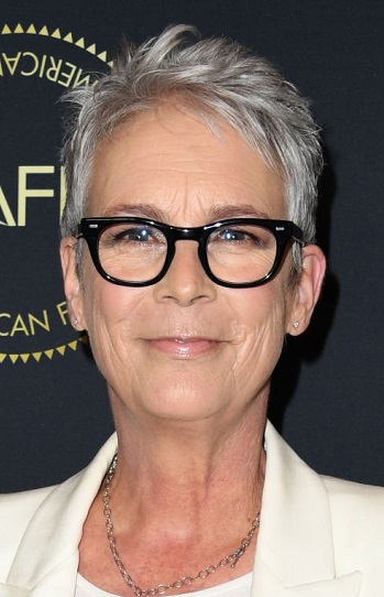 Jamie Lee Curtis' Short Gray Haircut with Glasses - [Hairstylist: Sean James] -20200103