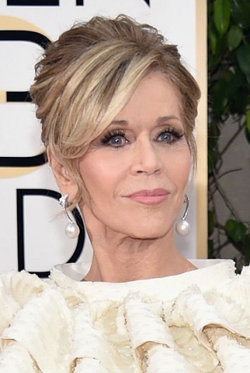 Jane Fonda's Formal Updo - [Hairstylist: Jonathan Hanousek] - 20160110