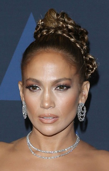 Jennifer Lopez's Intricate Braided Updo - [Hairstylist: Danielle Priano] - 20191027