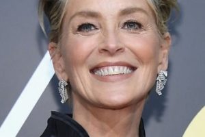 Sharon Stone – Short Mop Top Hairstyle – 75th Annual Golden Globe Awards