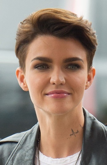 Ruby Rose's Short Layered Side Part Haircut - [Hairstylist: Castillo] - 20150708