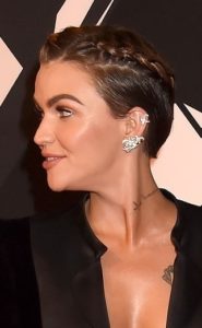 Ruby Rose's Short Braided Hairstyle - [Hairstylist: Castillo] - 20151025