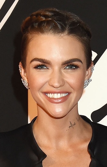 Ruby Rose's Short Braided Hairstyle - [Hairstylist: Castillo] - 20151025