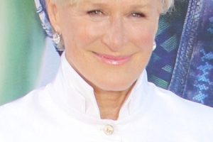 Glenn Close – Wispy Side Sweeping Haircut – “Guardians of the Galaxy” Los Angeles Premiere