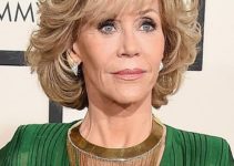 Jane Fonda – Medium Length Curled Hairstyle –  The 57th Annual GRAMMY Awards