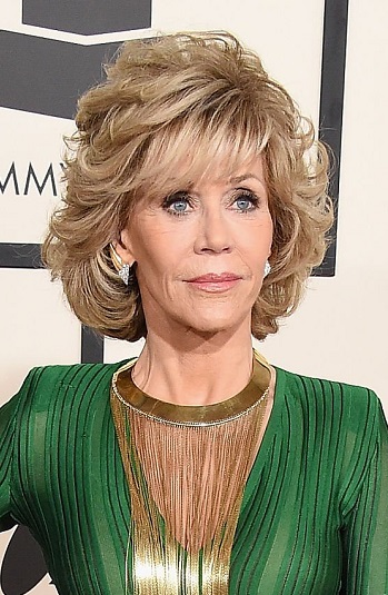 Jane Fonda's Medium Length Curled Hairstyle - [Hairstylist: Jonathan Hanousek] - 20150208