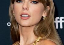 Taylor Swift – Long Straight Hairstyle/Arch Bangs – 2022 Toronto International Film Festival