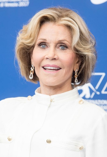 Jane Fonda - Medium Length Curled Hairstyle - [Hairstylist: Jonathan Hanousek] - 20170901