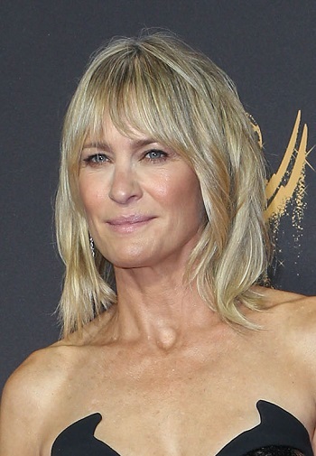 Robin Wright - Shoulder Length Straight Hairstyle/Wispy Bangs - [Hairstylist: Paul Norton] - 20170917