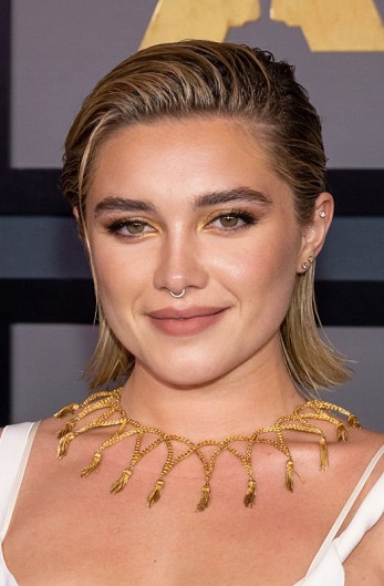 Florence Pugh - Slicked Back Bob (2022) - [Hairstylist: Peter Lux] - 20221119