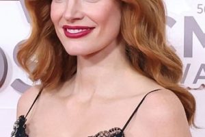 Jessica Chastain – Long Curled Hairstyle Again! – 56th Annual CMA Awards