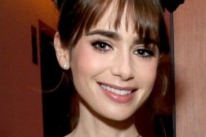 Lily Collins – Intricate Updo/Bangs/Bow – Netflix’s Emily In Paris Season 2 Special Screening