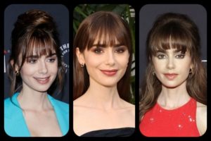 Lily Collins Hairstyles Feature Collage