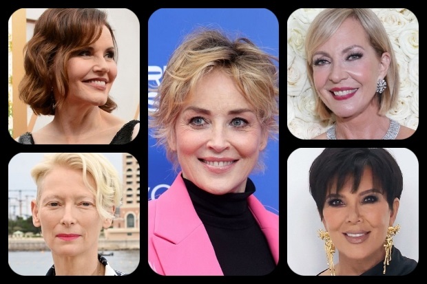Short Hairstyles for Women Over 60 Feature Collage