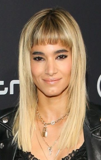 Sofia Boutella - Long Straight Hairstyle/Straight Across Bangs - 20180914