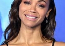 Zoe Saldana – Long Curled Hairstyle (2022) – “Avatar: The Way Of Water” World Premiere