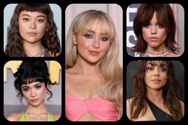 2023 Hairstyles with Bangs Feature Collage