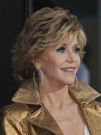 Jane Fonda - Medium Length Layered Hairstyle - 20120620