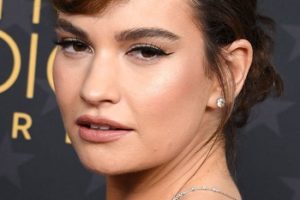 Lily James – Formal Updo (2023) – 28th Annual Critics Choice Awards