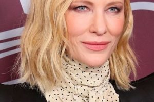 Cate Blanchett – Shoulder Length Beach Waves Hairstyle (2023) – 25th Costume Designers Guild Awards