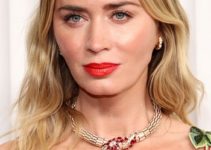 Emily Blunt – Medium Length Curled Hairstyle (2023) – 29th Annual Screen Actors Guild Awards